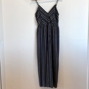 Striped Flowy Jumpsuit (Size Large)